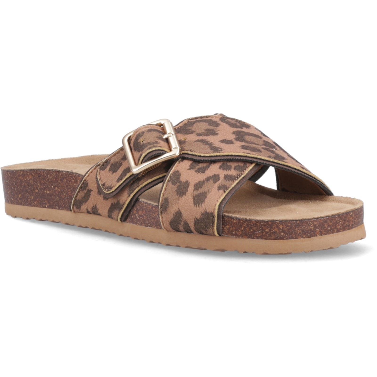 Rocket Dog Annie Tigg Leopard Textil Damen Sandalen in Beige