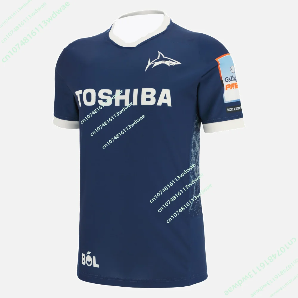 Nouveautés 2026 – Maillot de rugby des Sharks d'Angleterre pour hommes – Maillot d'entraînement à séchage rapide pour enfants et fans – Collection domicile UK
