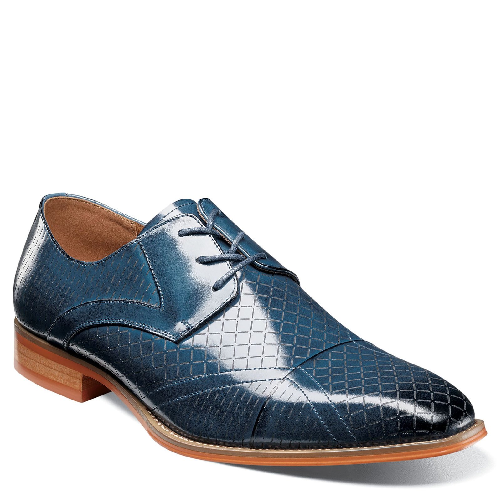 Stacy Adams Hobson - Mens 10 Blue Oxford Medium