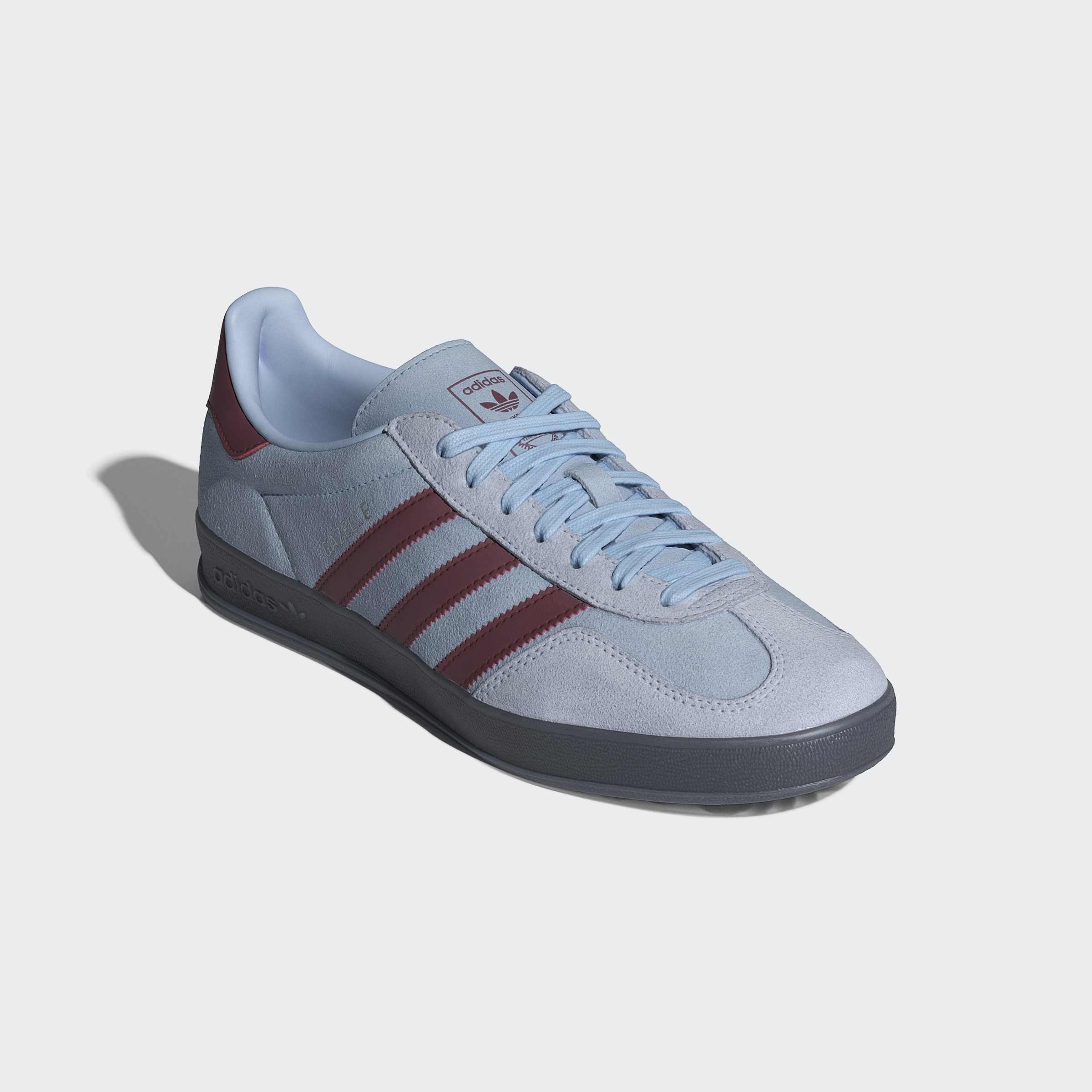 Sneaker ADIDAS ORIGINALS "GAZELLE INDOOR", Herren, Gr. 38, clear sky, noble maroon, crystal sky, Leder, Synthetik, Schuhe Sneaker Image