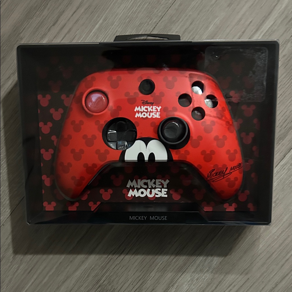Disney Video Games & Consoles | Disney Mickey Mouse Candy Con Game Controller Cover New Xbox Controller Nib | Color: Black/Red | Size: Os