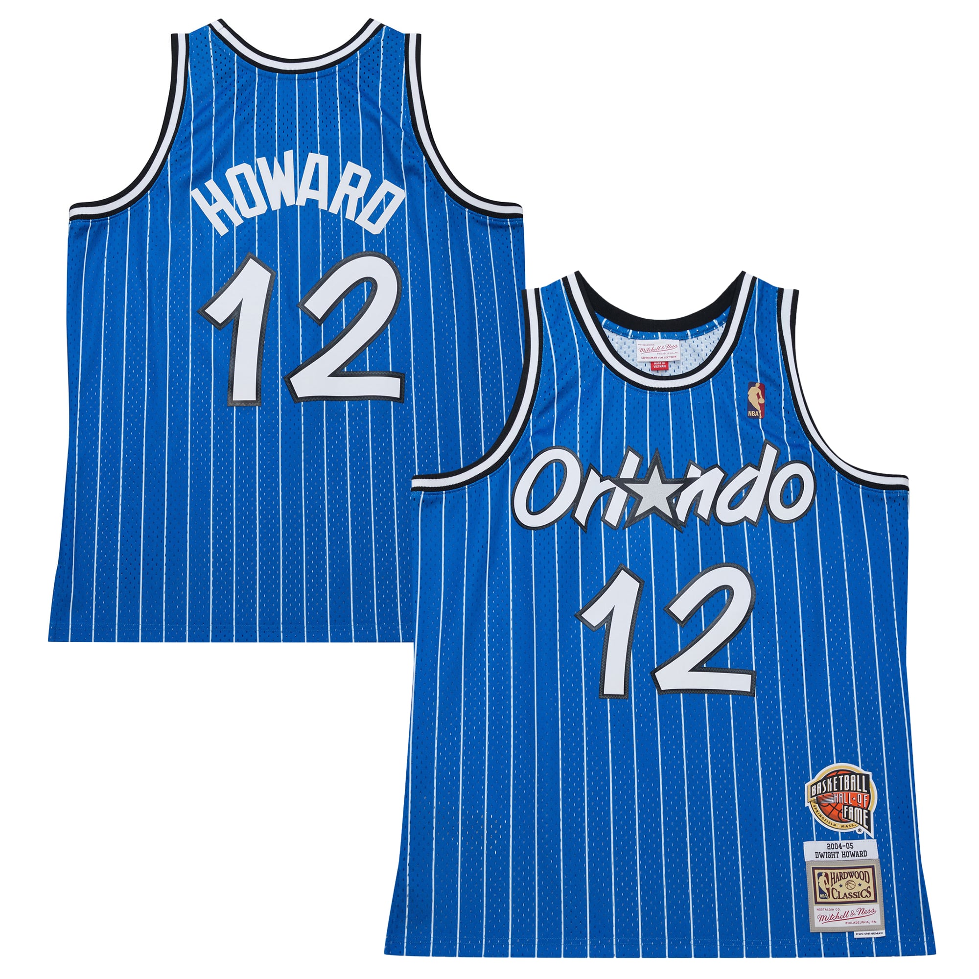 Maillot Swingman bleu Dwight Howard Orlando Magic 2004/05 Hardwood Classics Hall of Fame pour homme - Homme Taille: S