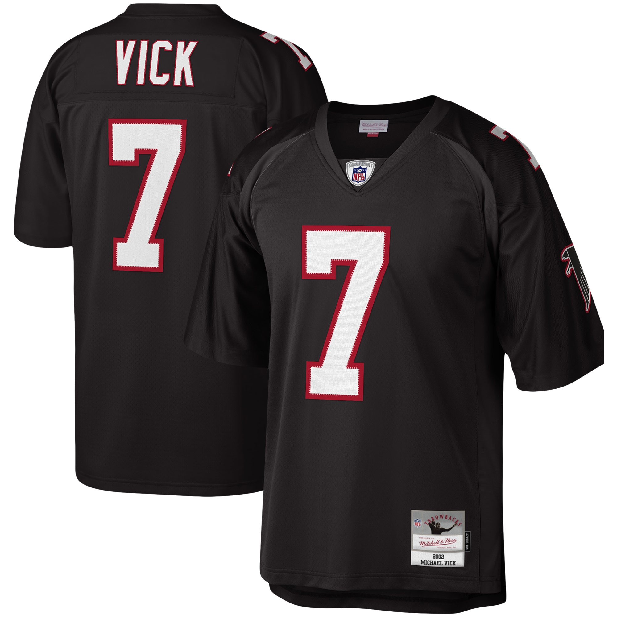 "Mitchell & Ness Michael Vick Herren-Trikot, schwarz, Atlanta Falcons Legacy Replica"