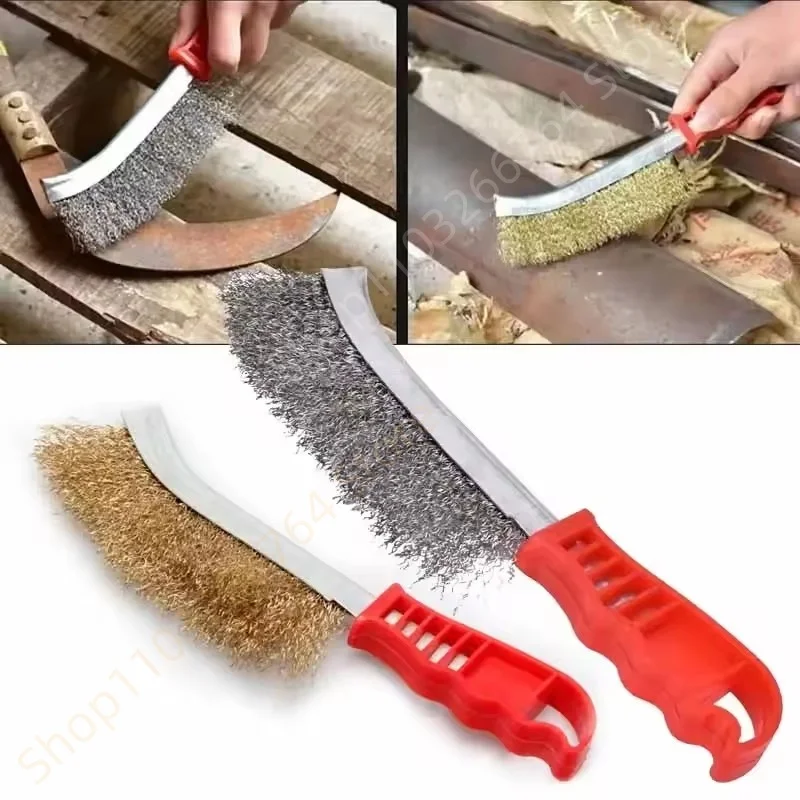 Multifunktionswerkzeug, Drahtbürste, verkupferte Metalloberfläche, Rostentfernung, Reinigungsbürste, Küche, Grill, Rostentfernung, sauberes Werkzeug Image