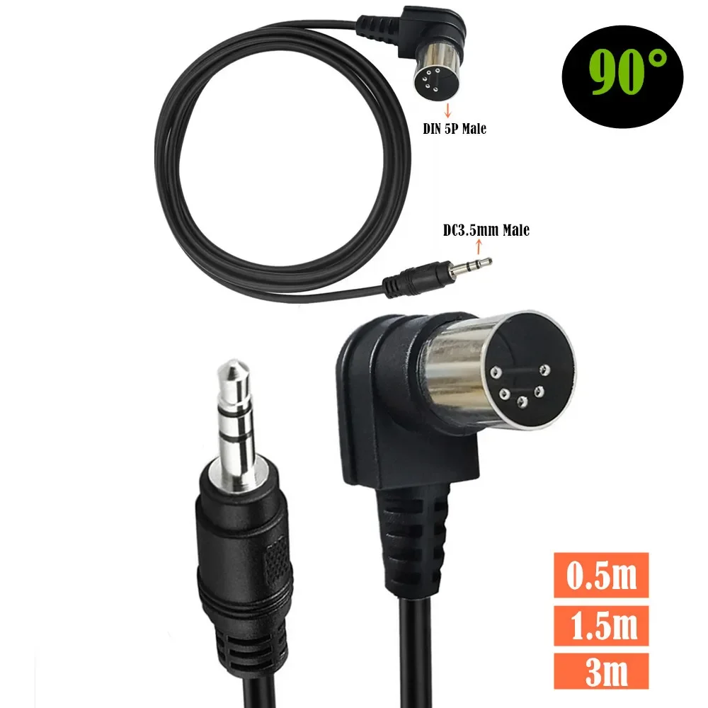 3,5mm Stereo-Buchse Audio kabel 3,5mm Aux-Stecker auf Midi-Din 5-poliger Midi-Stecker Buchse hoher Qualität 0.5/1.5/3m für Mikrofon mikrofon Image