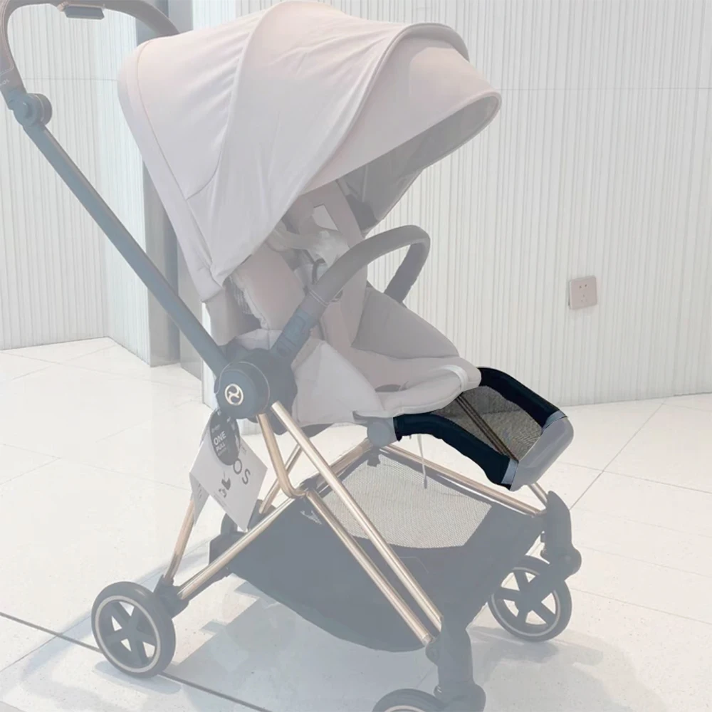 Fußstütze Für Cybex Mios/2/3 Buggy Fuß Unterstützung Net Mesh Struktur Mit Zipper Reflektierende Streifen DIY Baby Kinderwagen zubehör Image