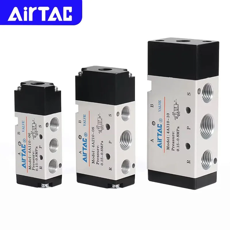 AIRTAC 4A110-M5 4A110-06 4A210-06 4A210-08 4A310-08 4A310-10 4A410-15 Original pneumatisches 5/2-Wege-Einzelluftregelventil Image