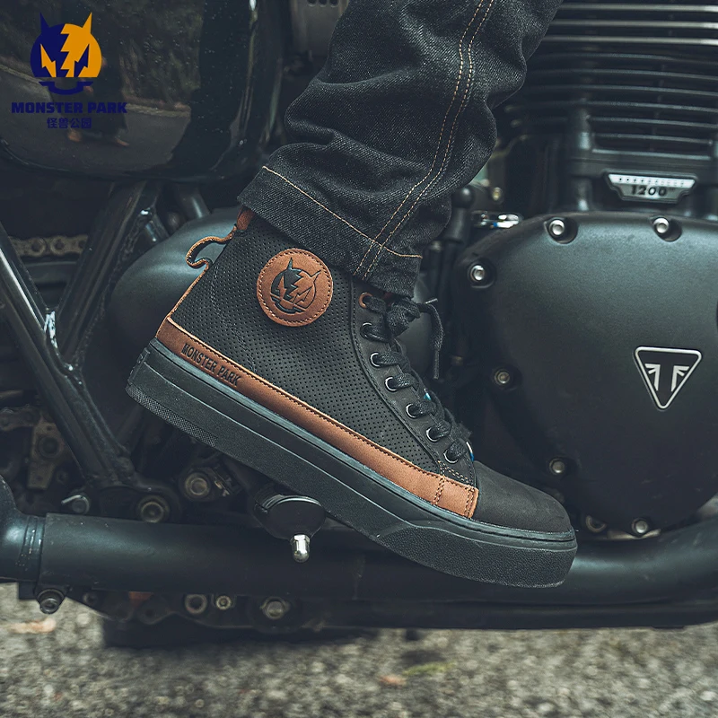 Motorradstiefel Mikrofaser Off-Road Motocross Schuhe Anti-Rutsch-Biker-Stiefel für Männer Frauen Kausale Motorboote Motorrad-Turnschuhe