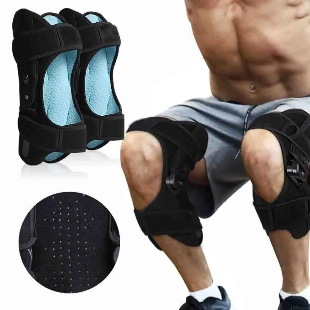 Neu mit Leistungsstarken Rückfederungen Knie-Unterstützungsgerät Atmungsaktiver Rutschfester Knie-Booster Verstellbarer Federstabilisator Image
