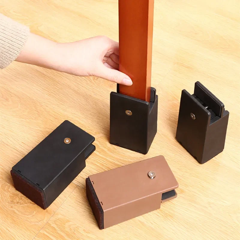 4 Stück robuste Möbelbeinhöhungen, verstellbare robuste Möbel, Sofa, Tisch, Stuhlbeinhöhungen, Schraubklemme, Möbelerhöhungen Image