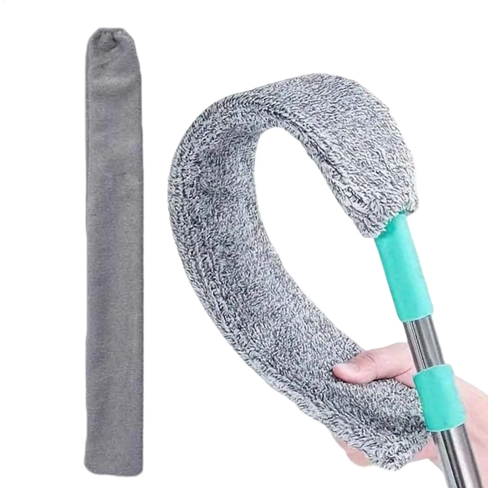 Untergeräte-Staubwedel mit Ausziehbarem Langem Griff, Mikrofaser-Staubwedel, Untergeräte-Reinigungswerkzeug für Zuhause, Wohnung, Büro Image