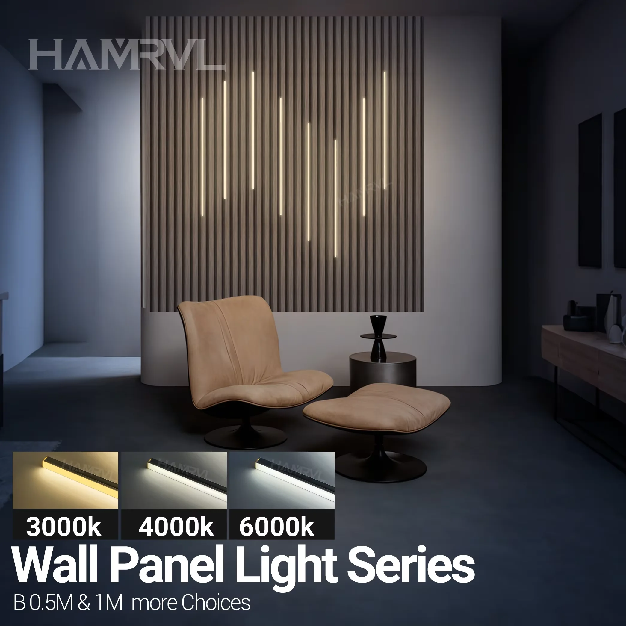 Smart Touch Dimmbares LED-Streifenlicht-Set 3000K/4000K/6000K mit Aluminiumkanal für Heimdekoration, Treppen, Schrankbeleuchtung