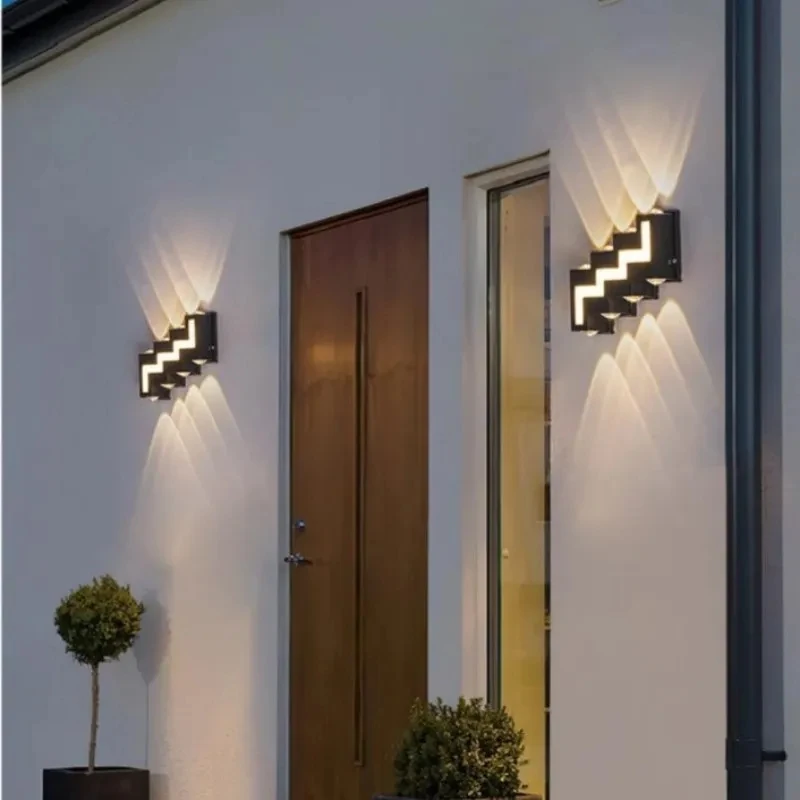 IP65 LED Wandleuchte Innen Außen Wasserdicht Gartenbeleuchtung Aluminium AC86-265 Innen Schlafzimmer Wohnzimmer Treppe Wandleuchte