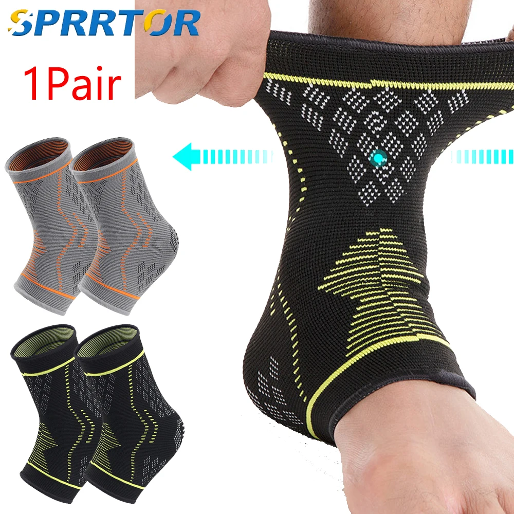 1 Paar Knöchel-Kompressionsmanschetten für Sport zum Laufen, leicht, elastisch, hilft bei Belastungen, schwache Knöcheln, lindert Schwellungen am Knöchel Image