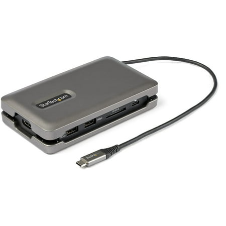Startech.com Usb C Multiport Adapter Usb C To 4k 60hz Hdmi 2.0 2-port 10gbps Usb Hub 100w Delivery Pass-through Gbe Sd/microsd Usb Type-c Mini Dock 10 /25cm Attached Cable - Usb C Docking