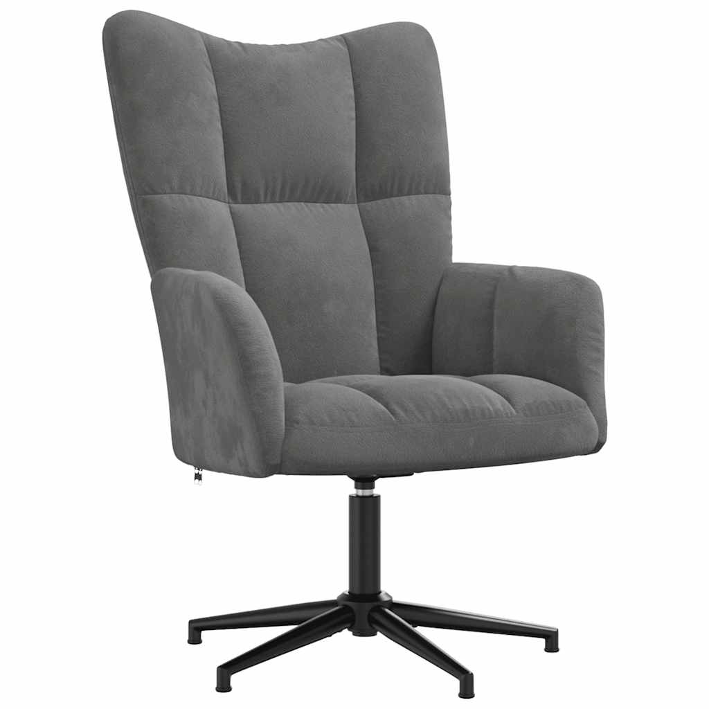 vidaXL Relaxsessel Dunkelgrau Samt Image