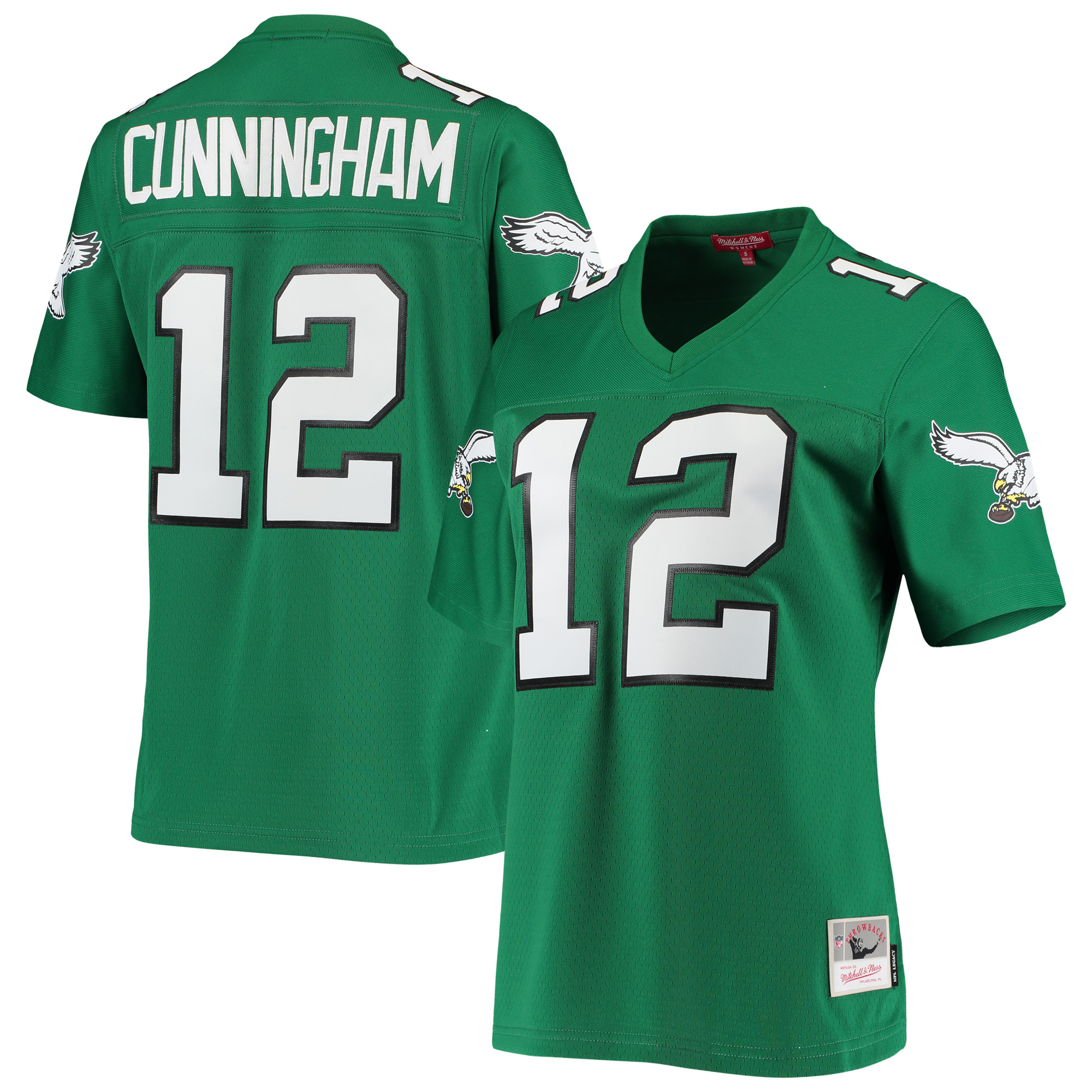 "Mitchell & Ness Randall Cunningham Kelly Green Philadelphia Eagles 1990 Legacy Replica Jersey für Damen" Image