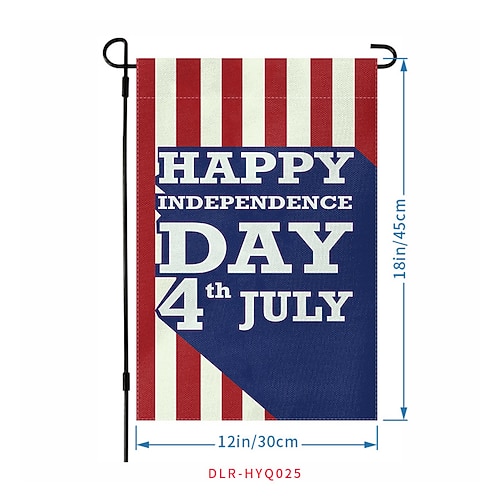 2er Pack Unabhängigkeitstag Gartenflagge Amerikanisches Festival Höflichkeitsdekoration Außen Hot Picking Image