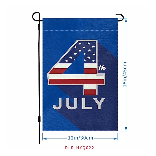 2er Pack Unabhängigkeitstag Gartenflagge Amerikanisches Festival Höflichkeitsdekoration Außen Hot Picking Image