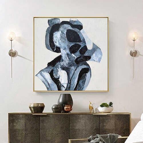 Mintura handgemalte abstrakte Ölgemälde auf Leinwand, moderne Wandkunst, Bild für die Heimdekoration, gerollt, rahmenlos, ungespannt Image