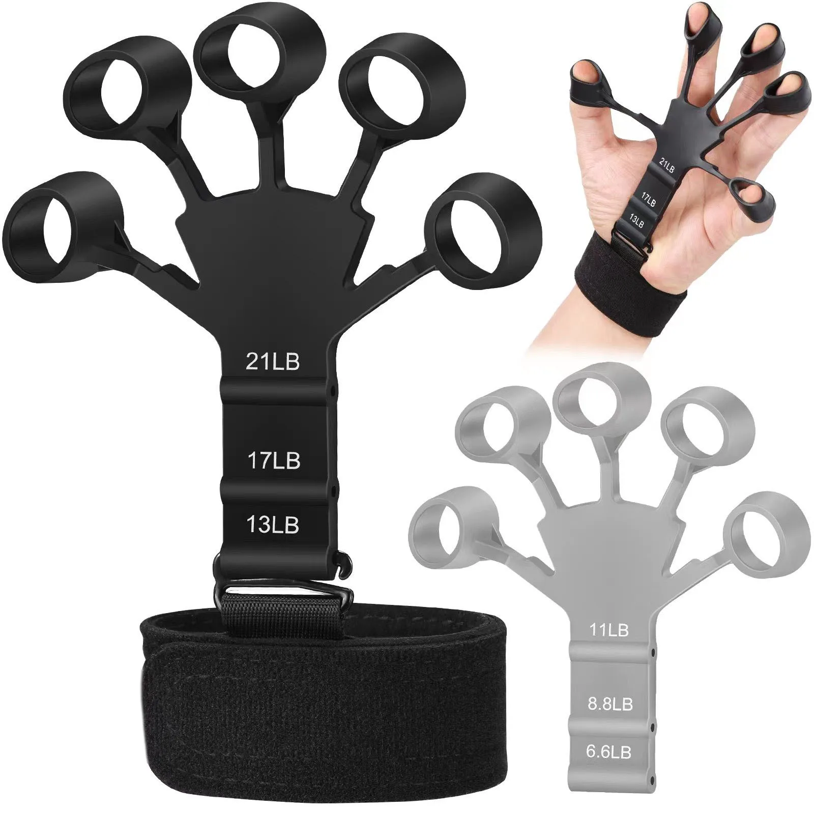 Silikon-Griffverstärker Fingertrainer 5-Finger-Handgelenk-Regenerationstrainer Dehnungsgerät Arthritis-Trainer Handgriff-Expander Image