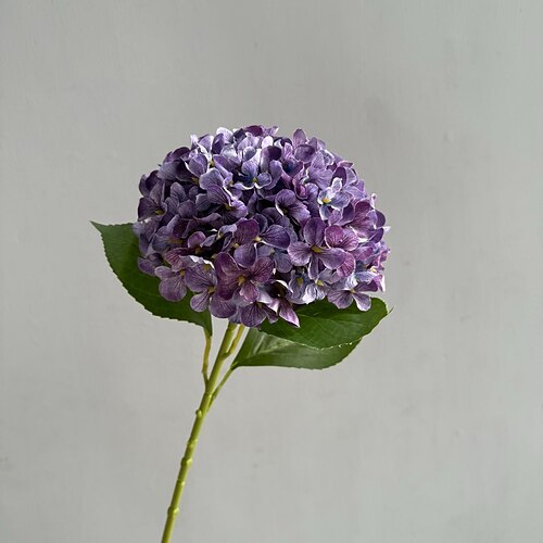 1 künstliche Hortensienblüte, 66 cm – realistische Seidenhortensie für Heimdekoration, Hochzeitsarrangements, Fotohintergrund, künstliche Blumen Image