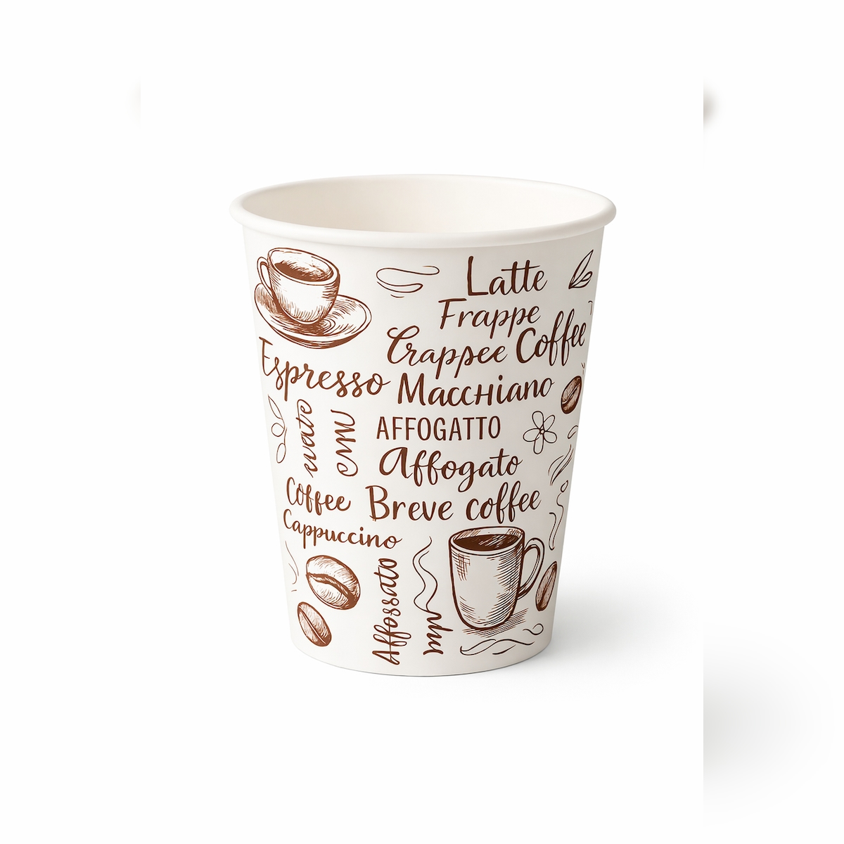RyanPack Einweg Kaffeebecher Single Wall 360 ml Weiß – 50 Stück Image