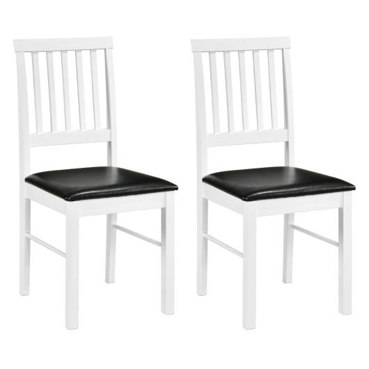 Costway Dining Chairs Set of 2 Modern Mid Century Dining Room Chairs-White