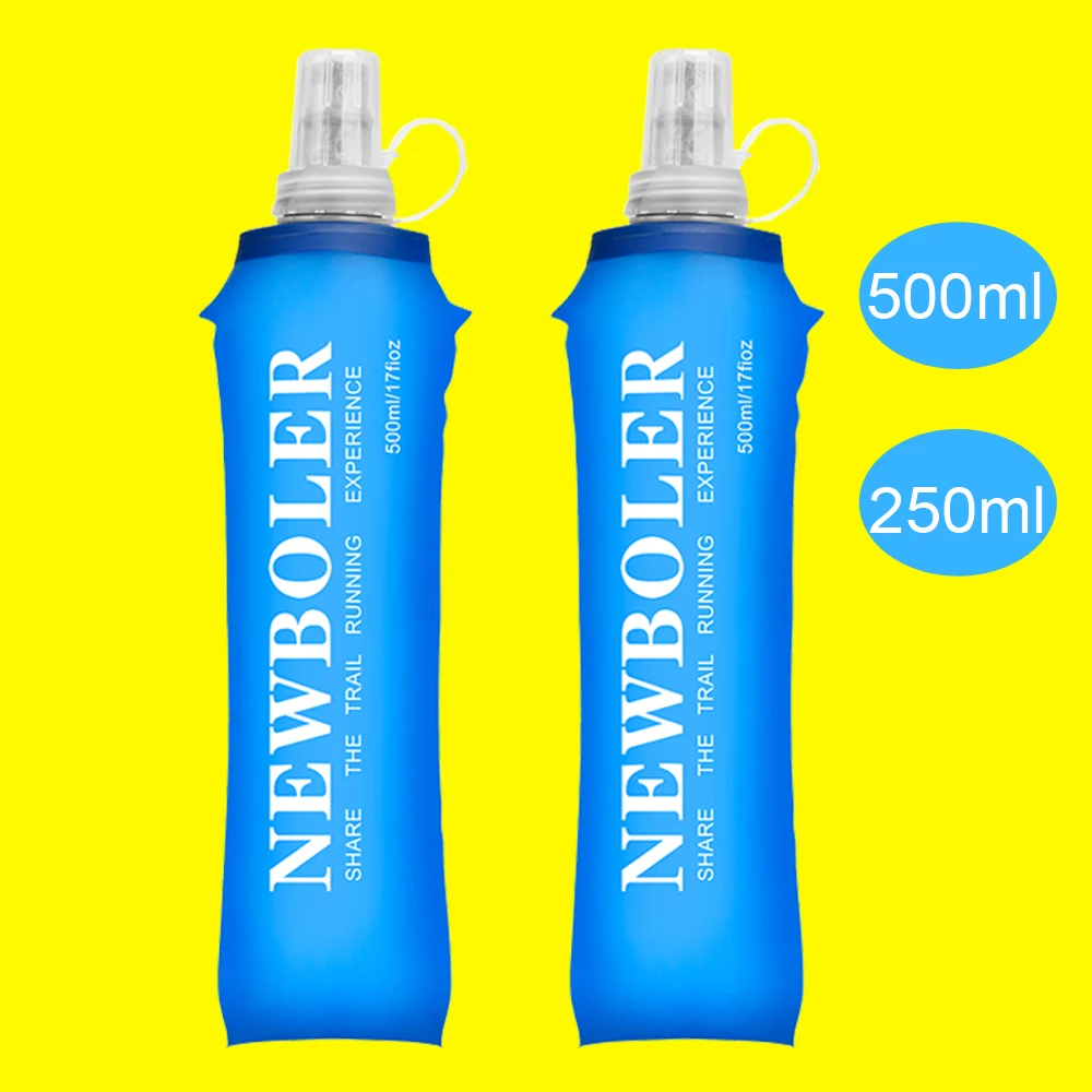 Bottiglia d'acqua da 250 ml 500 ml TPU pieghevole boccetta morbida bottiglia d'acqua sportiva borsa d'acqua bottiglia d'acqua pieghevole corsa campeggio escursionismo