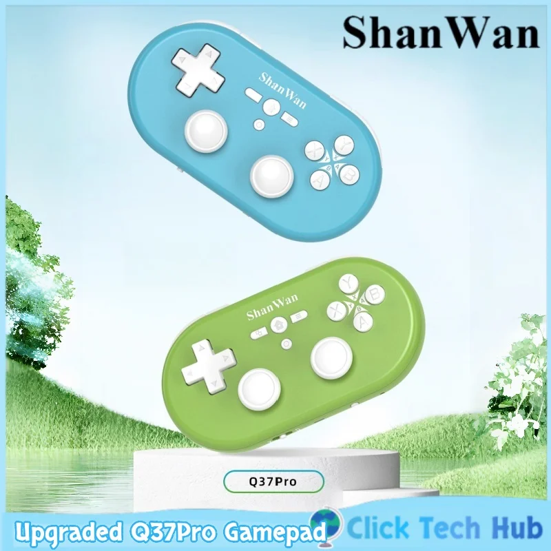 Verbesserter Shanwan Q37pro Mini tragbarer Gaming-Controller Dual Hall Wireless Android Apple PC kann als Maus-Tastatur verwendet werden Image