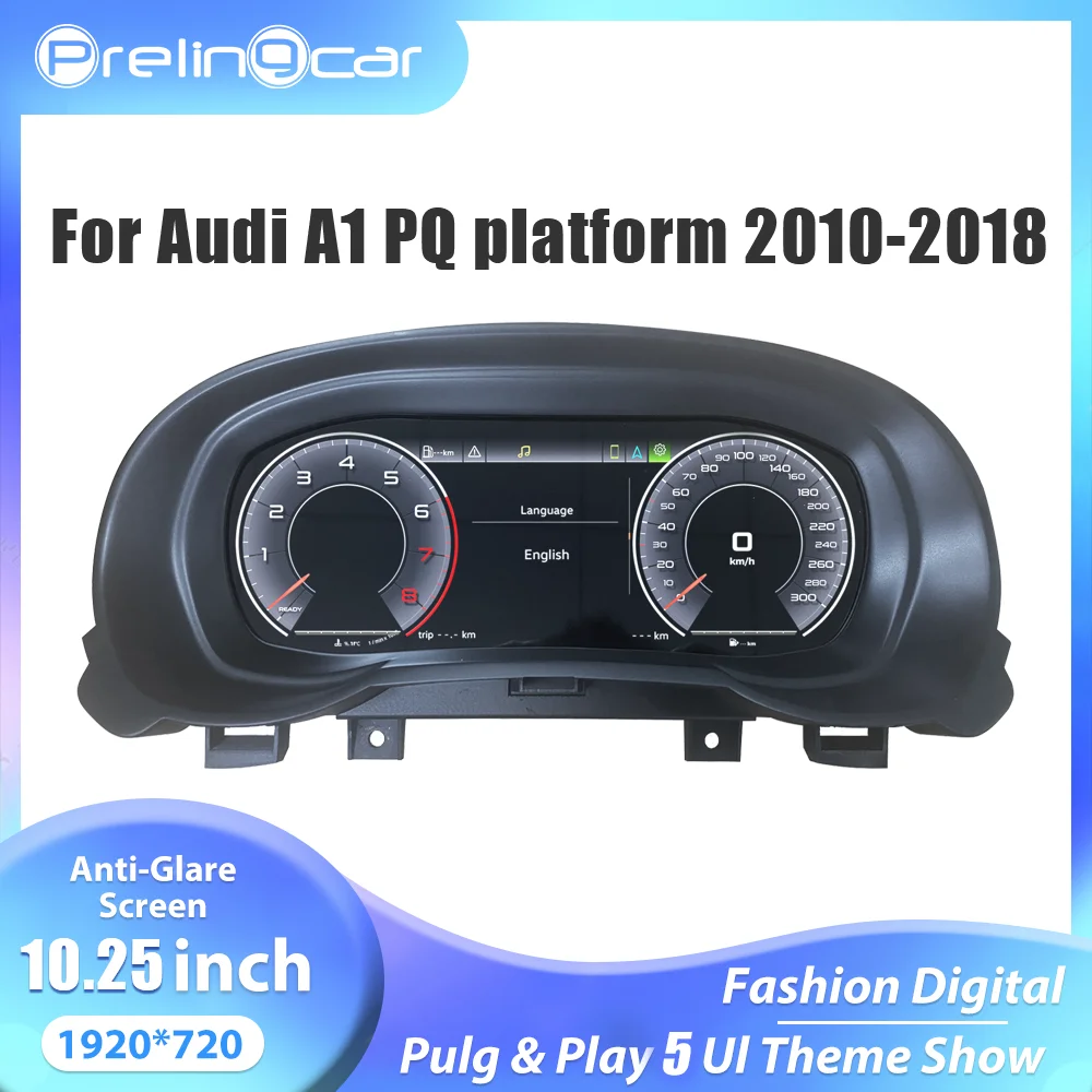10,25 '' Prelingcar LCD Auto Digital Cluster Dashboard Für Audi A1 S1 2010-2018 Jahre Panel Tacho Virtuelle Cockpit Image
