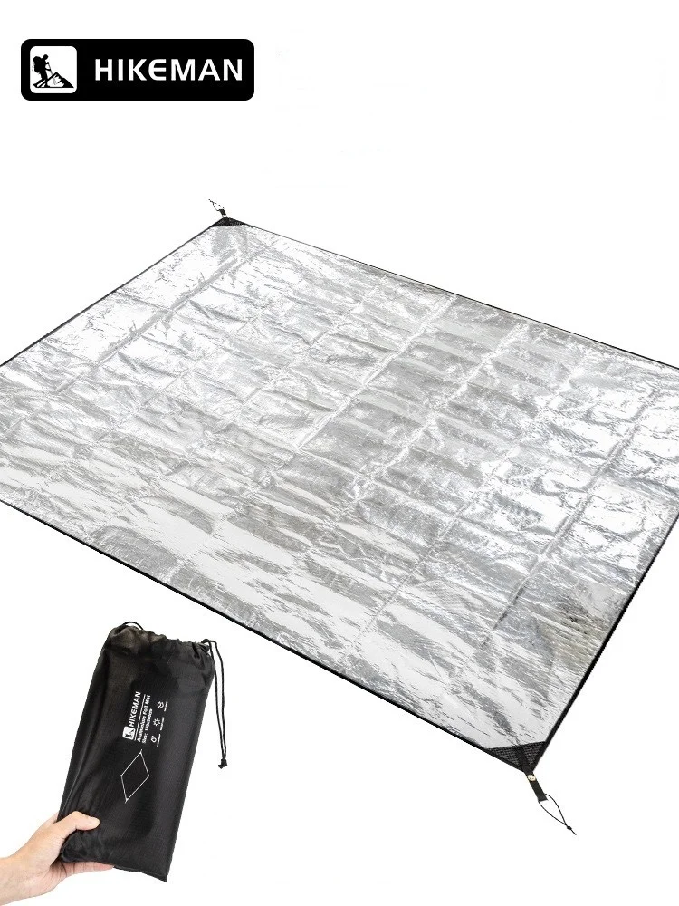Bodenmatte für den Außenbereich, verdickte Picknickmatte aus PE-Aluminiumfolie, doppelseitige Aluminiumfolienmatte, tragbare Matte für Strandcamping Image
