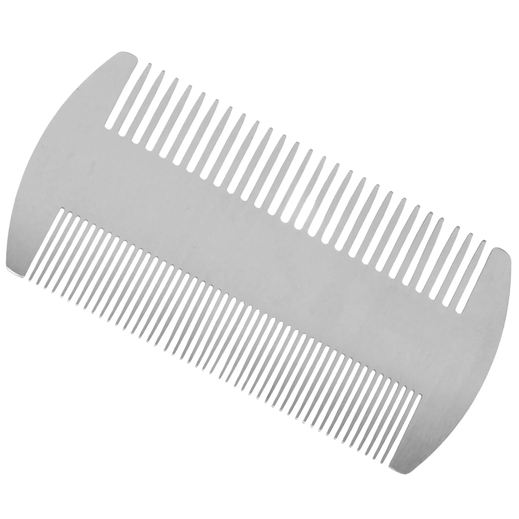 Dual Action Edelstahl edc Kreditkarten größe Kamm Brieftasche Kamm Taschen kamm Anti statischer Haarkamm Bart Schnurrbart Kamm für den Menschen Image