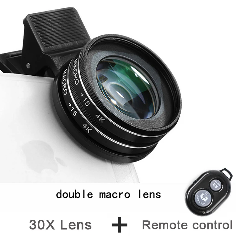 37MM 15X Makroobjektiv 4K HD Professionelle Fotografie Telefonkameraobjektiv für Wimpern Diamantschmuck 30X Makroobjektiv für Smartphone Image