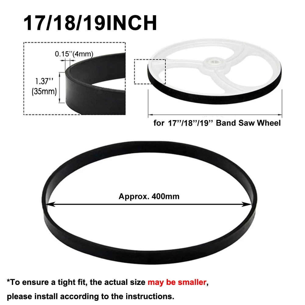 Für 17 18 19 Zoll Bandsäge Gummibänder Holzbearbeitung Rutschfester Gummireifen Ersatz Bandsäge Rad Reifen Holzbearbeitungsmaschinen Teil Image