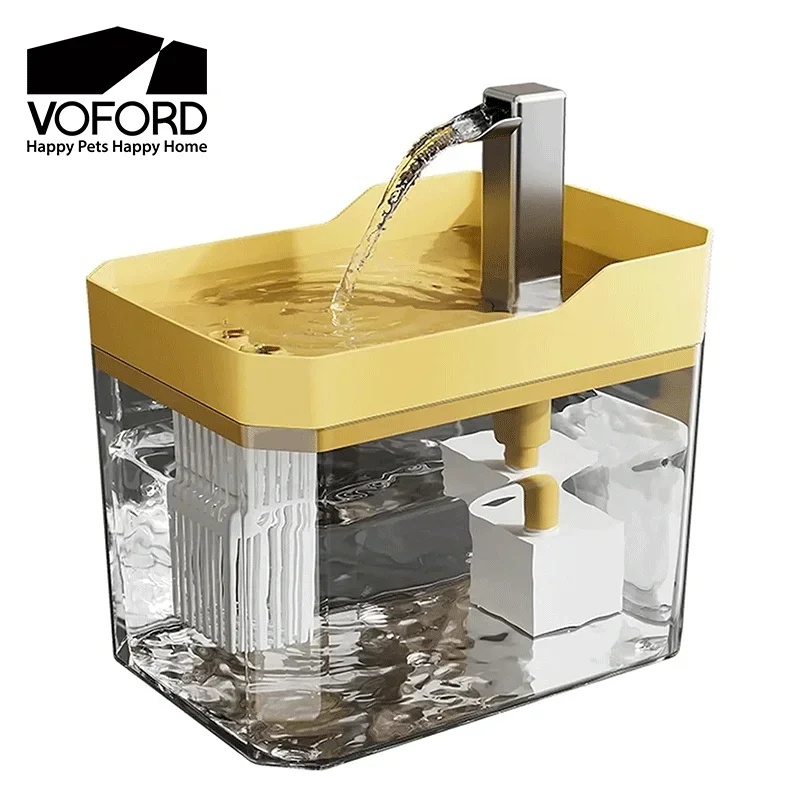 Automatischer Wassertrinkbrunnenspender für Katzen für Haustier, Wasserbrunnenfilter, rutschfest, automatischer Katzenwassernapf für den Innenbereich, rutschfest Image