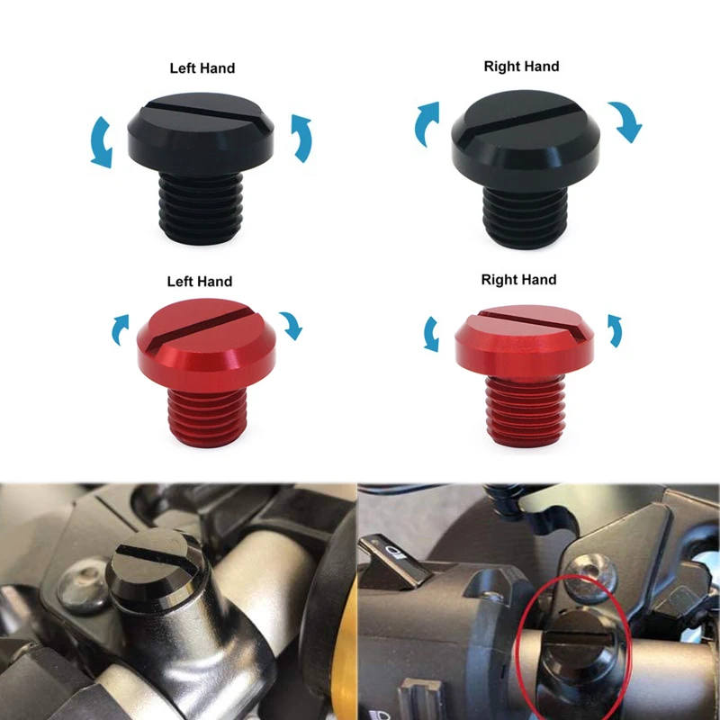 2PCS Universal M10 * 1,25 Motorrad Spiegel Loch Stecker Schraube Schrauben Für Yamaha Honda Kawasaki Suzuki BMW Aprilia Ducati Image