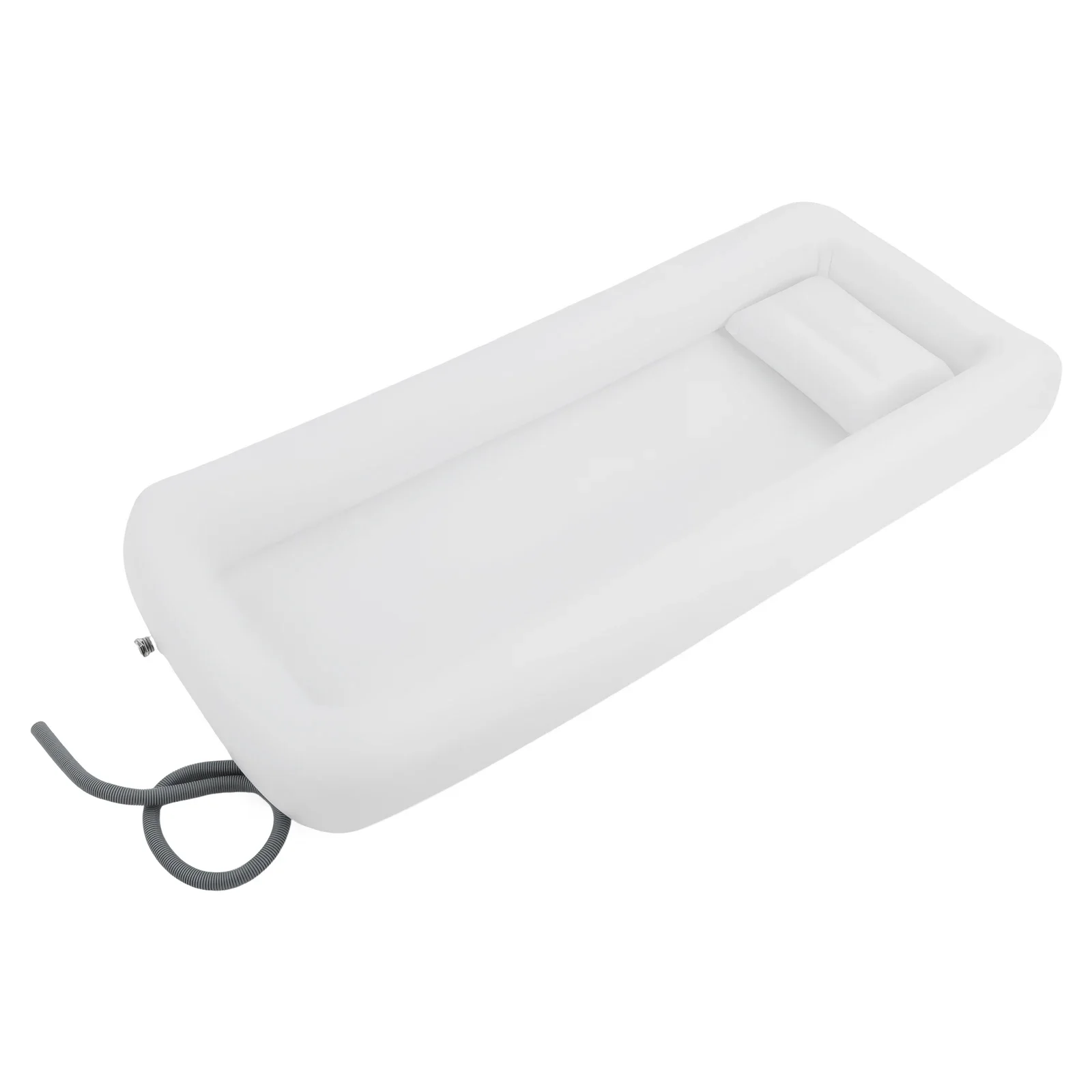 195 * 90 cm aufblasbare Badewanne mit aufblasbarem Kissen, Nachttisch-Badezimmer-Set, praktische elektrische Luftpumpe, PVC-Badewanne für Erwachsene Image