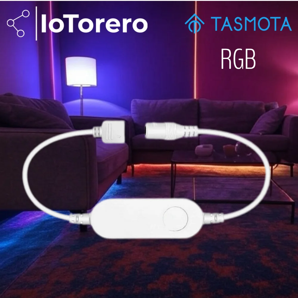 Der IoTorero Tasmota RGB LED-Streifenlicht-Controller funktioniert mit Home Assistant Image