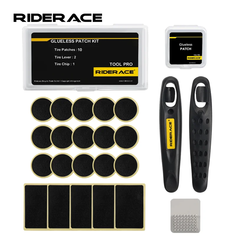 Fahrrad Glueless Chip Patches Kit Fahrrad Innenrohr Flicken Reifen Hebel Rad Reparatur Werkzeug MTB Kleber Kostenloser Kalten Patch Dichtstoff Fix Image
