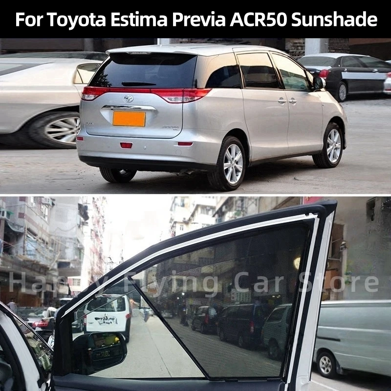 Passend für TOYOTA ESTIMA / PREVIA ACR50 2006–2020. Autofenster-Sonnenschutz, Sonnenschutz für Vorder- und Seitentür, Netzvorhang Image