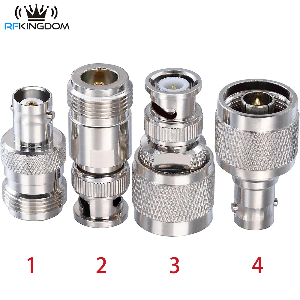 N Typ zu bnc Stecker Buchse Adapter q9 bnc zu n Buchse Stecker gerade Koaxial HF Kupferst ecker Image