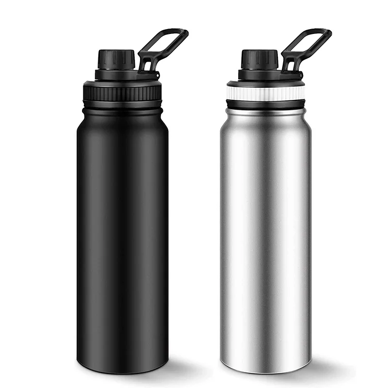 UPORS Sportwasserflasche aus Edelstahl, 600 ml/800 ml, großes Fassungsvermögen, doppelwandige, vakuumisolierte Tumbler-tragbare Thermosflasche Image