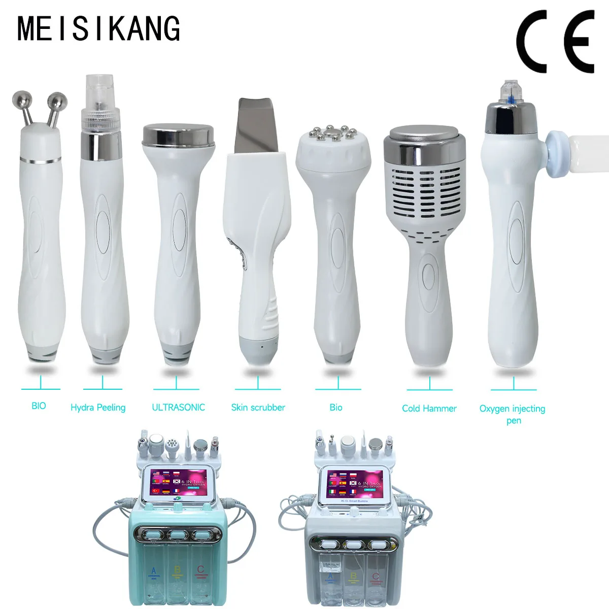 Zubehör für Sauerstoff-Jet-Peeling-Maschinen mit kleinen Blasen: Ersatz-Scheuerschwämme, Peeling-Reinigungs-Ersatzteile, Vakuum-Scheuerschwämme, Sauerstoff-RF-Kalthammer und Ultraschallsonden für Image