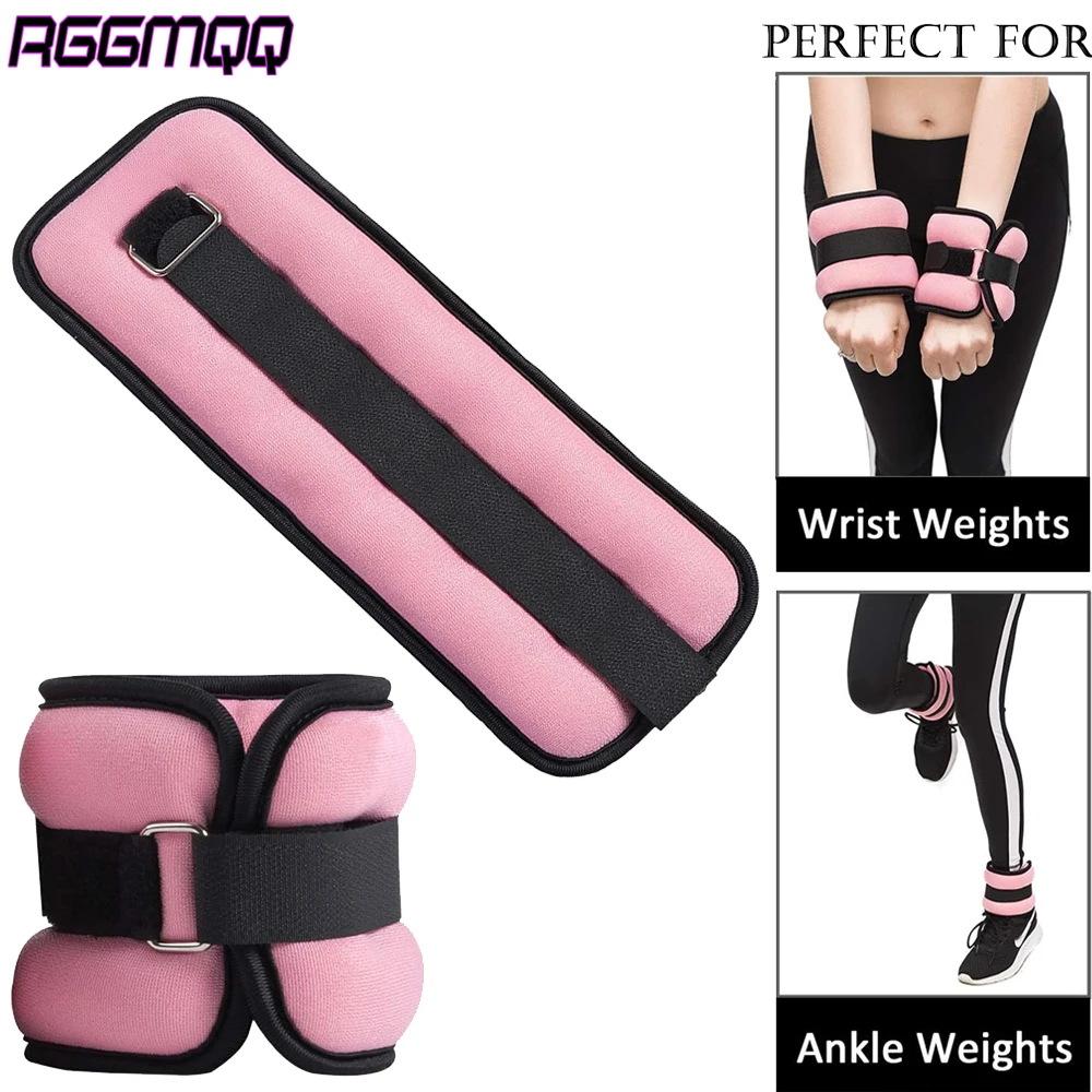 1 Paar verstellbare Knöchelgewichte (0,5 kg/1 kg) – Bein- und Handgelenk-Gewichtsbänder für Damen und Herren, gewichtetes Knöchelgewichte-Set für das Training