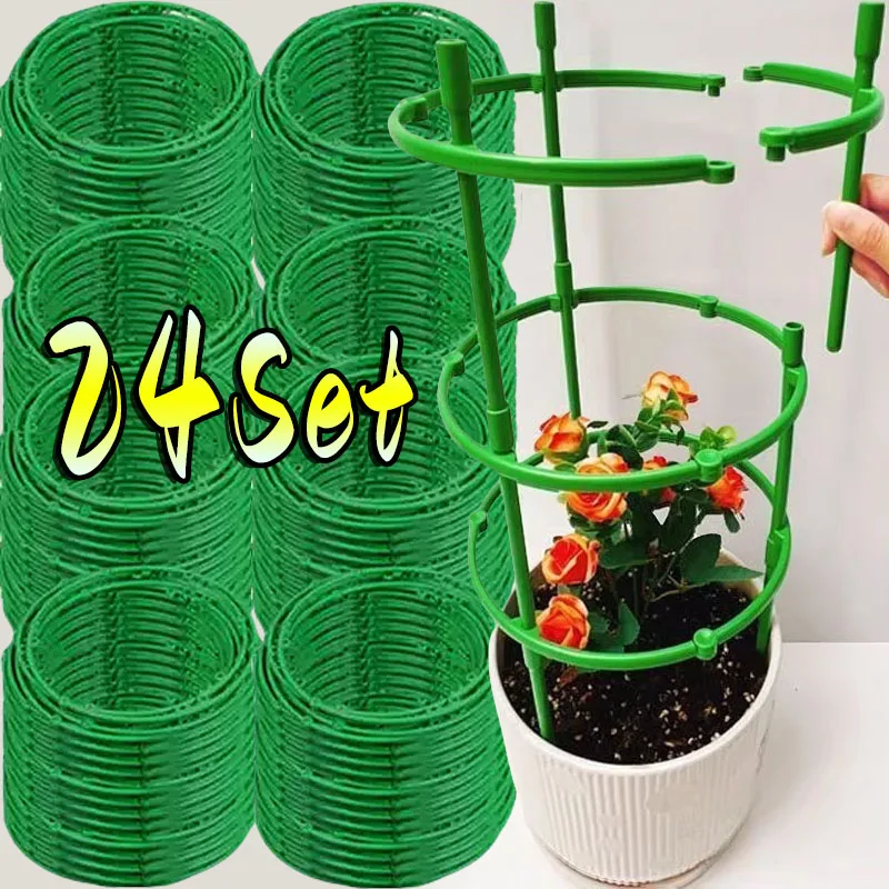 Blumenpflanzen, Ranken, Kletterhalterung, Hock-Stift, grüne Pflanzenstütze, Florrahmen, Gewächshaus-Arrangement, Halbkreis, feste Stange für den Innenbereich Image