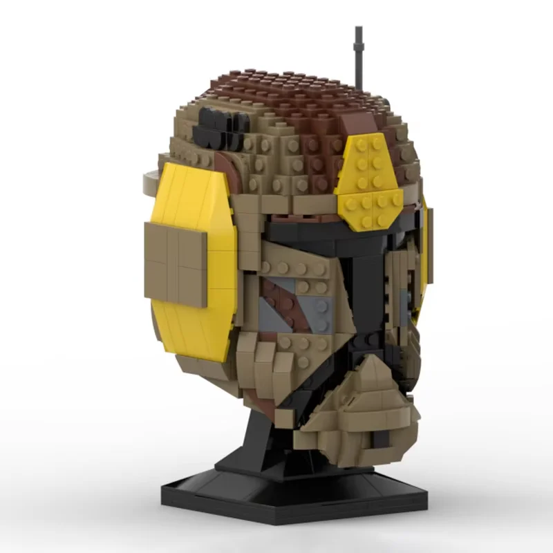 MOC klassisches Helmmodell – kleine, zusammengebaute Spielzeugbausteine – geeignet für alle Enthusiasten zum Zusammenbauen – kreative Ho Image