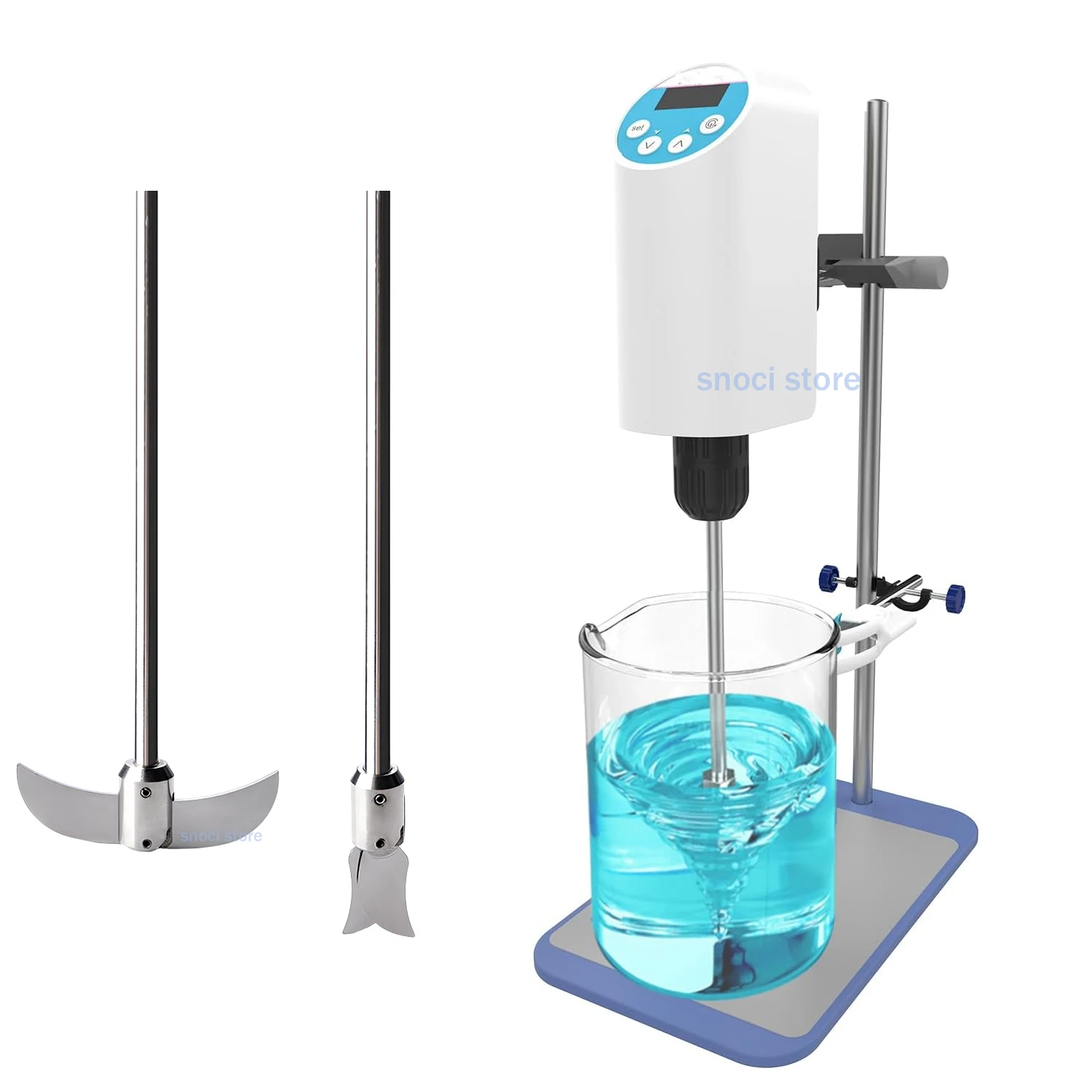 LAB-Rührer, Rührstab, Edelstahl-Standmixer, verstellbarer Rührstab mit zwei Klingen, Labor-Paddel aus Edelstahl 304, 1 Stück Image