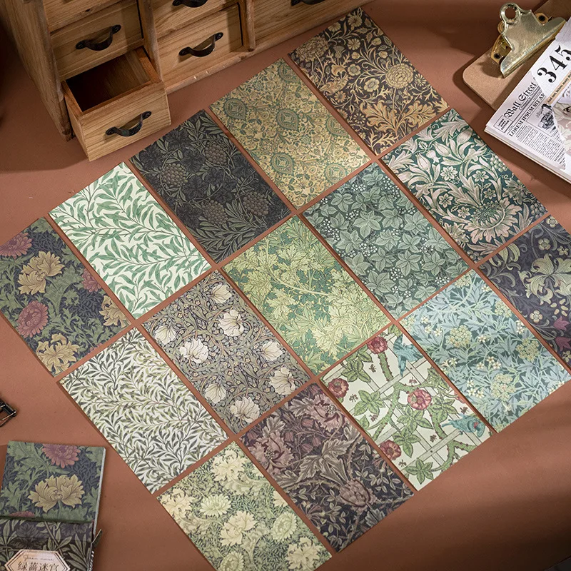 60 Stück/Box Vintage Literatur und Kunst Handzelt DIY dekoratives Grundierungspapier handgefertigt Scrapbooking Junk Journal Supplies Image