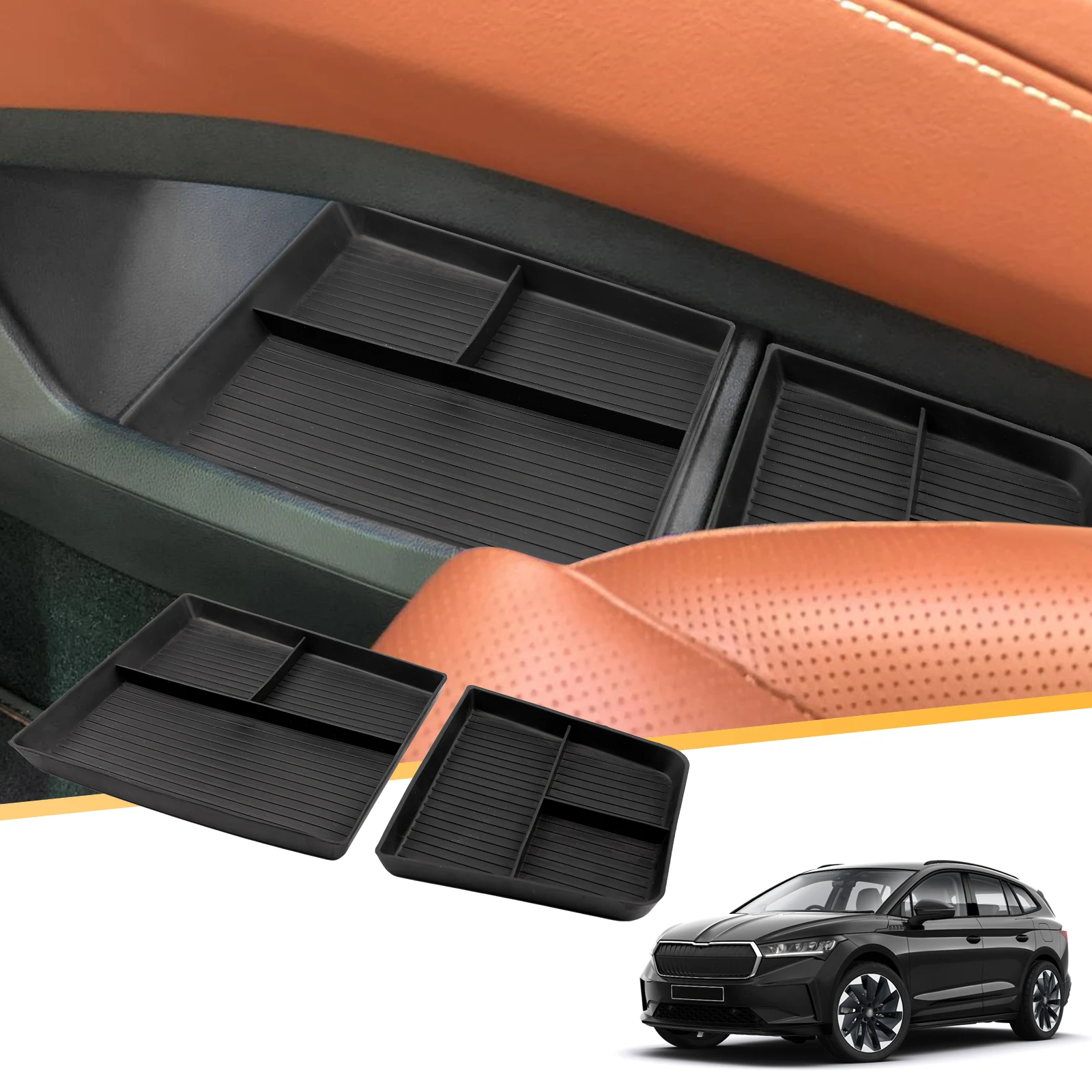 LFOTPP Car Central Control Storage Box für Skoda Enyaq iV 2021-2025 Central Control Container Auto Interior Enyaq iV Zubehör Image